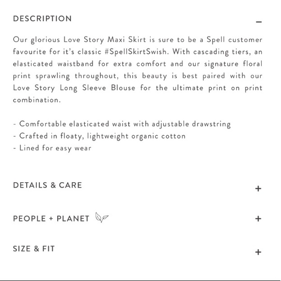 NWT Spell Love Story Maxi Skirt - Picture 9 of 9